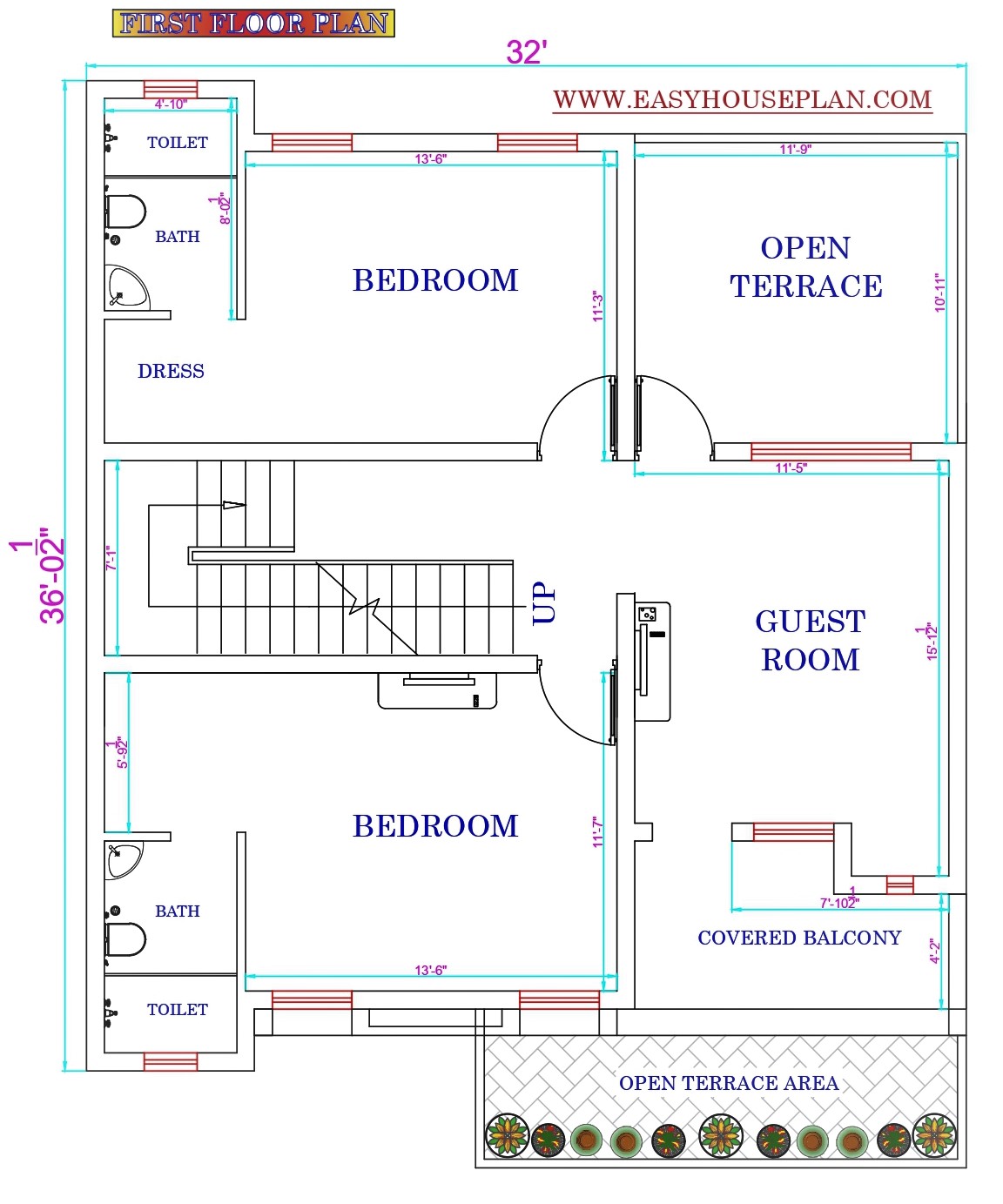 FIRST-FLOOR-PLAN-FOR-32-FEET-BY-48-FEET